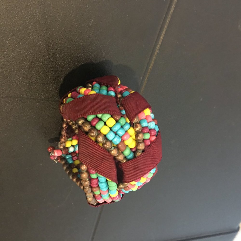 Boho Braided Beaded Cuff